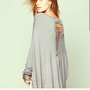 Free People Lace up back Shirt. One size